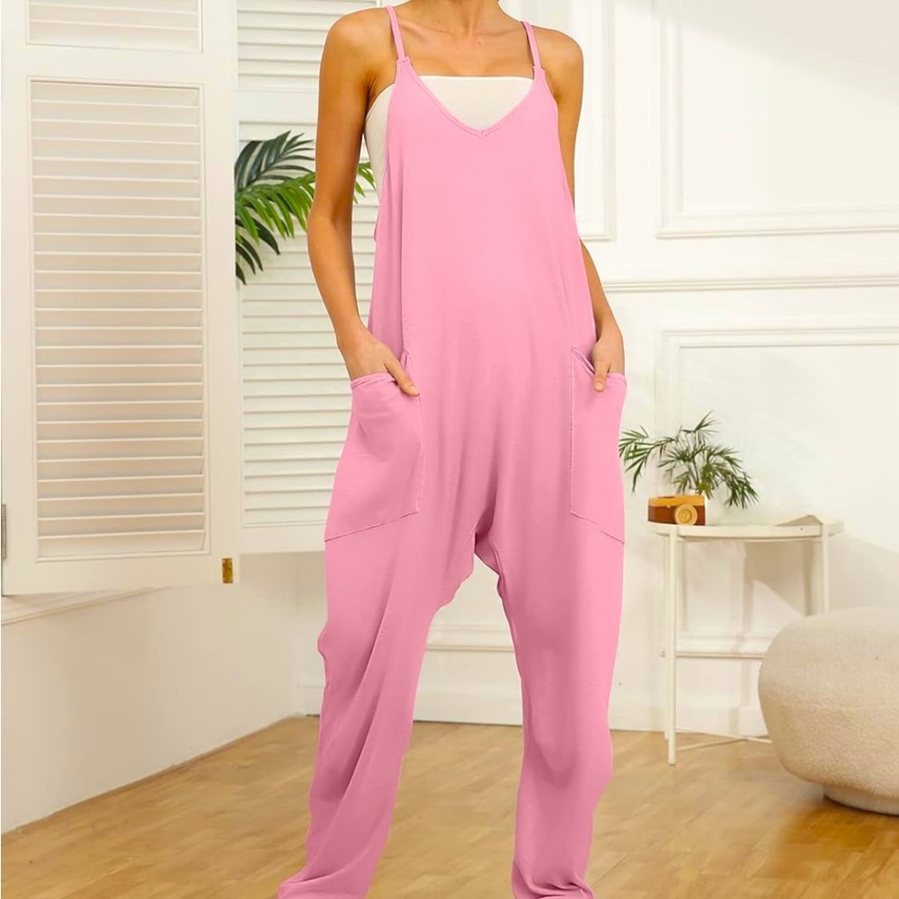 Pink jumpsuit. Free people look alike jumpsuit for a fraction of the price!